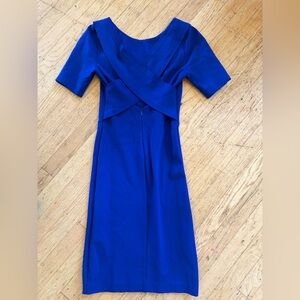 Armani Exchange sheath midi crossover bodycon dress